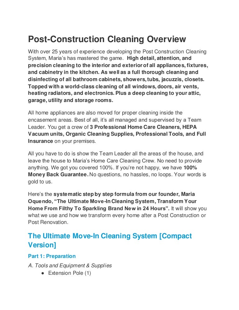 The Ultimate Move-In Cleaning System